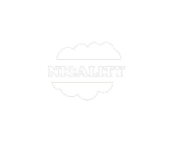 Nicality logo - white